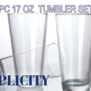 4 pc 17oz Tumblers -Simplicity-Window