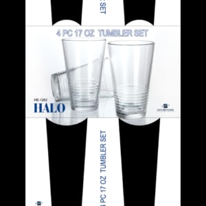 4 pc 16oz Tumbler set - Halo- Window box