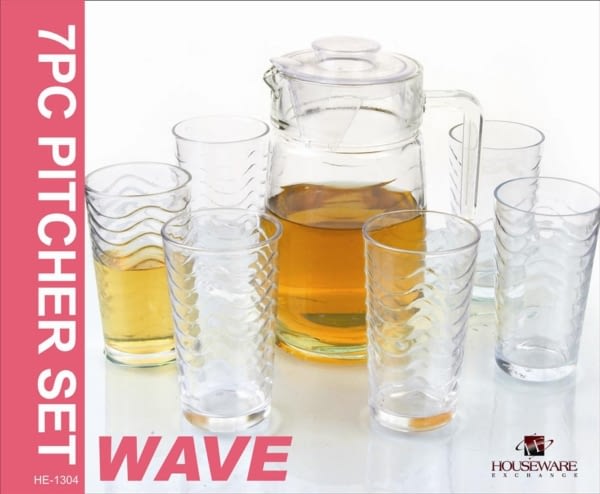 7 Pc Pitcher set - wave-Gift Box